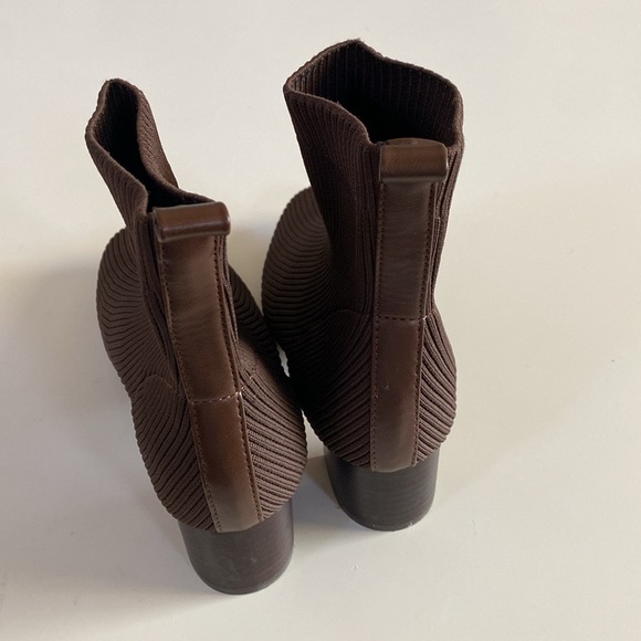 Brown Ankle Boots - sock Boots - Picture 5 of 6